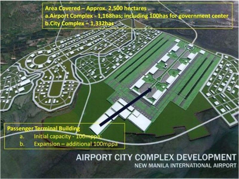 AIRPORT CITY COMPLEXE DEVELOPMENT,马尼拉首都机场太小了，而且在市中心。新规划的机场在马尼拉北部，对北部的就业和发展都有很大的意义 