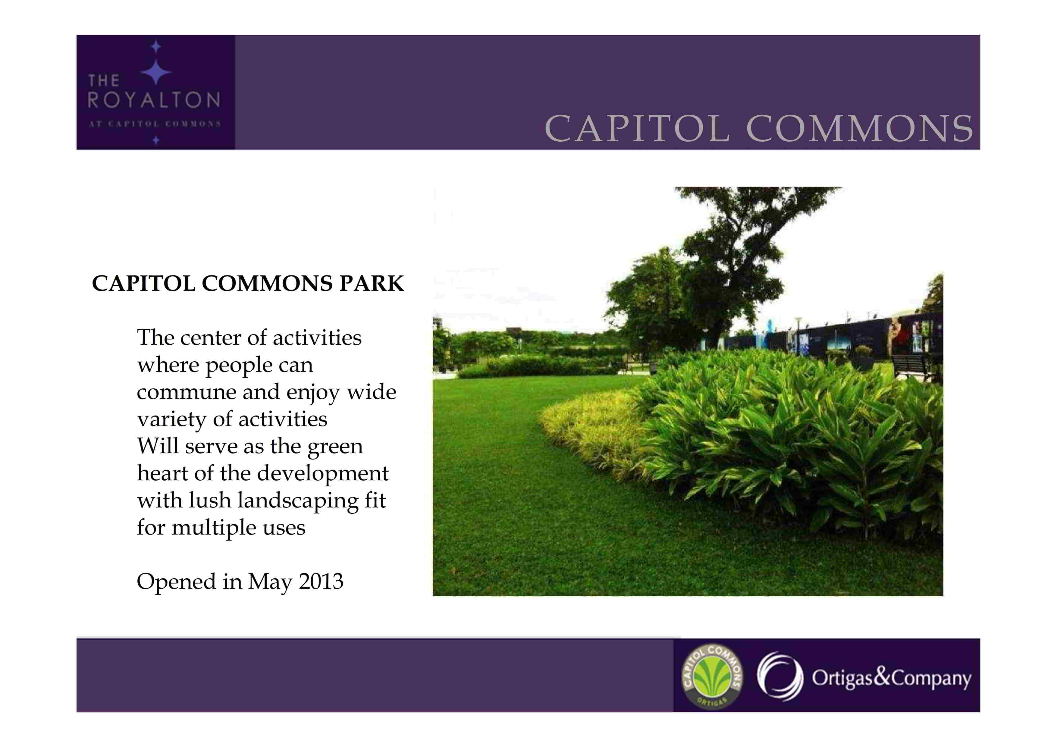 THE ROYALTON CAPITOL COMMONS BY ORTIGAS AND COMPANY